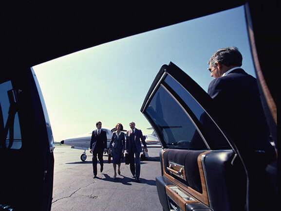 Young Women in Limo